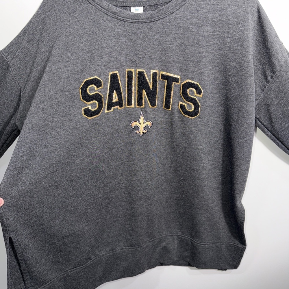 New Orleans SAINTS embroidered NFL football women's sweatshirt, DarkGray size XL